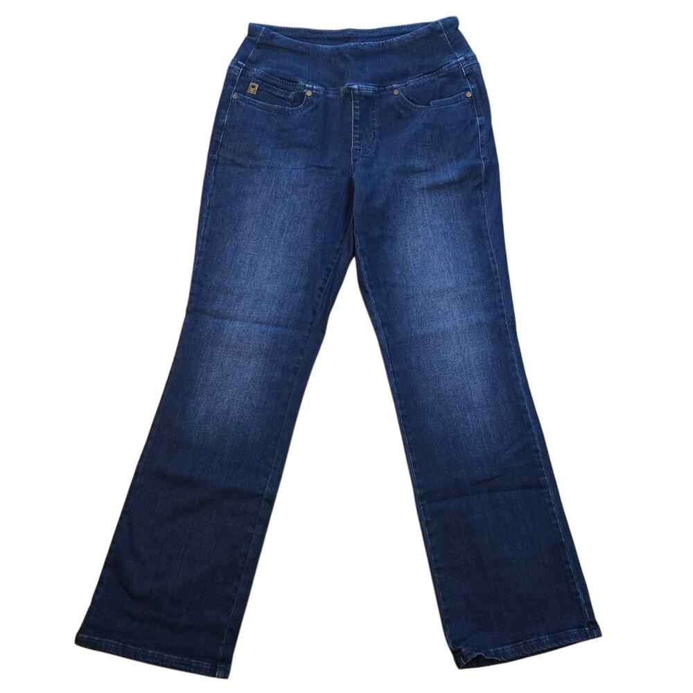 Belle Kim Gravel TripleLuxe Denim Baby Bootcut Jeans 4P Dark Stretch A612815 New